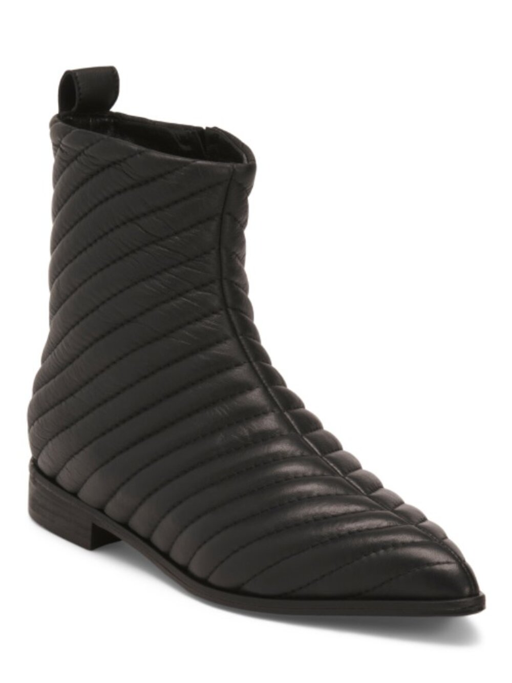 NAPOLEONI Made In Italy Leather Quilted Flat Booties